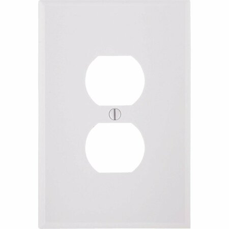 LEVITON 1-Gang Smooth Plastic Oversized Outlet Wall Plate, White 001-88103